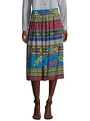 ETRO Paisley Stripe A-Line Skirt
