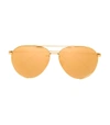 LINDA FARROW Gold Aviator Sunglasses,1098811740796108907