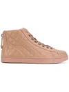 GIANVITO ROSSI QUILTED LACE-UP HI TOPS,S20052W1PRANAPPRAL12427956