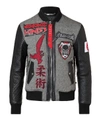 PHILIPP PLEIN LEATHER BOMBER "KENJI",F17CMLB0158PLE002N02