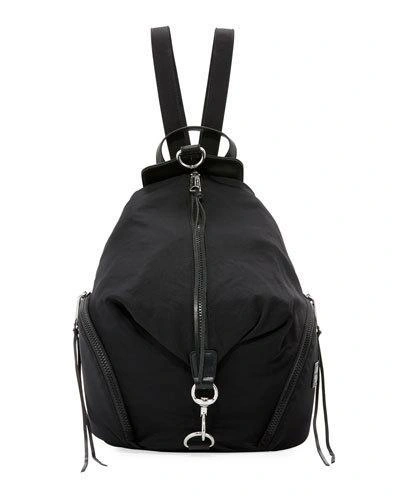 Rebecca Minkoff Washed Nylon Multi-zip Backpack, Black