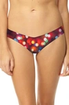 COMMANDO PRINT MICROFIBER THONG,CT02