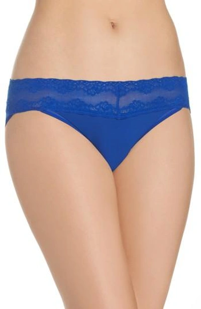 Natori Bliss Perfection V-kini Briefs (one Size) In Ming Blue