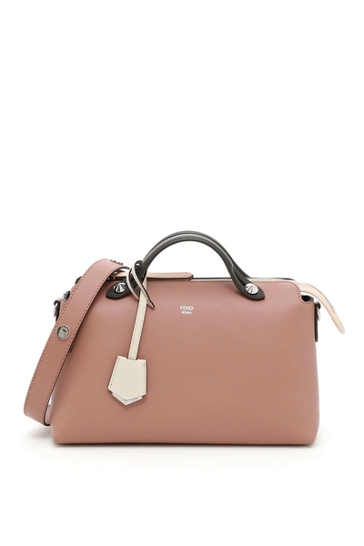 Fendi Small By The Way Leather Shoulder Bag, Tan In E.rose+latte+mlc+pmarrone