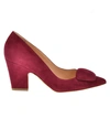 RUPERT SANDERSON LEATHER PUMP,59.6PIERROT SUEDE CM417SANGRIA