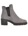 Hogan Suede Leather Boot In Grey