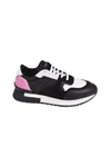 GIVENCHY RUNNER ACTIVE SNEAKERS,BM08217.850 074 BLACK-DUSTY PINK