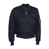Alpha Industries Classic Zipped Bomber Jacket  In Blue