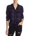 RAILS HUNTER MIDNIGHT MERLOT GOLD FLANNEL SHIRT,101-550-040