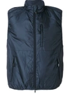 Aspesi Jil Padded Reflective Taffeta Gilet In Black