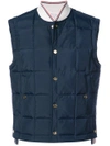 THOM BROWNE QUILTED DOWN NYLON TECH VEST,MVD015X0224812372699