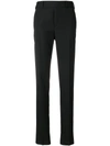 Saint Laurent Tapered High-waist Trousers In Black