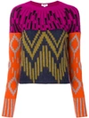 KENZO PATTERNED SWEATER,F762TO43582412430844