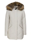 Woolrich Padded Down Parka In White