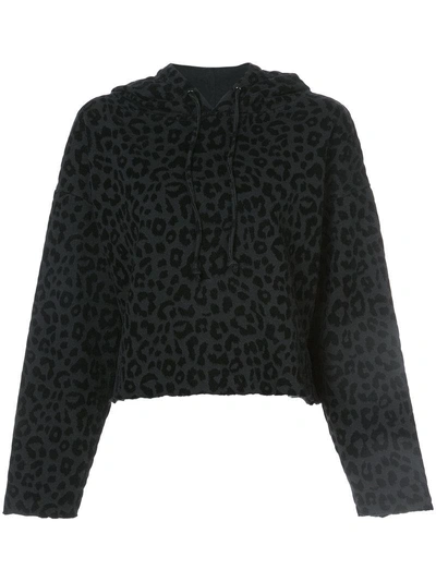 Rta Marvin Leopard-print Hoodie In Black