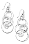 Ippolita Classico Jumbo Sterling Silver Hammered Jet Set Earrings