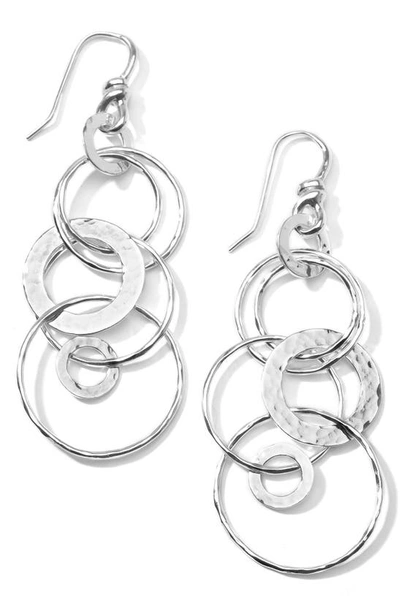 Ippolita Classico Jumbo Sterling Silver Hammered Jet Set Earrings