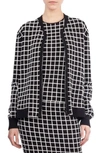 AKRIS PUNTO GRID KNIT BOMBER JACKET,804300734016