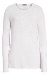 Atm Anthony Thomas Melillo Long-sleeve Destroyed Wash Tee In Lavender