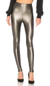 Commando Perfect Control Faux Leather Leggings In Gunmetal