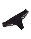 Simone Perele Wish Lace Mesh Tanga In Black