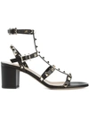 Valentino Garavani Rockstud Strap Detail Sandals In Black