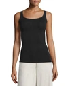 Theory Len Tubular Stretch Jersey Tank Top In Black