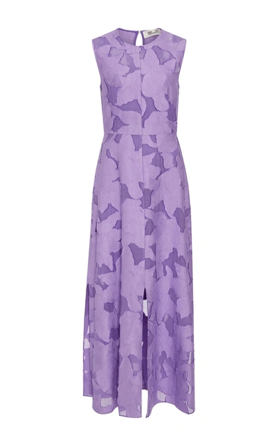 Diane Von Furstenberg Sleeveless Dress With Cotton In Purple