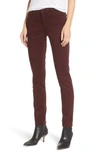 Ag Prima Cigarette Sateen Jeans In Deep Currant In Deep Currant