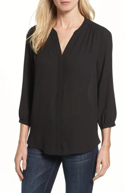 Nydj Pintuck Back Blouse In Black