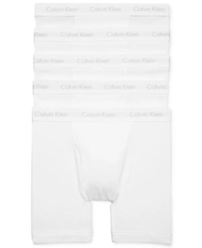Calvin Klein Men's 5-pack Cotton Classic Boxer Briefs Underwear In White