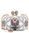 ALEXANDER MCQUEEN Queen and King embroidered box clutch