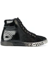 SAINT LAURENT SAINT LAURENT PATENT HI-TOP SNEAKERS - BLACK,4928620D40012419795