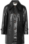 CHLOÉ CRINKLED GLOSSED-LEATHER COAT