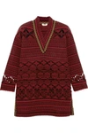 FENDI Laser-cut wool-blend sweater