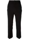 MIU MIU MIU MIU CROPPED TROUSERS - BLACK,MP11634KT11891266