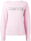 OLYMPIA LE-TAN CASHMERE SLOGAN SWEATER,FW17RKSW00112029262