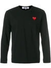 Comme Des Garçons Play Heart Logo T-shirt In Black