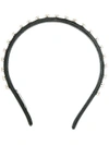 MIU MIU rhinestone embellished headband,CRYSTAL100%