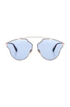 Dior So Real Pop Aviator Sunglasses In Blue