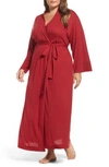 Natori 'shangri-la' Robe In Crimson Red