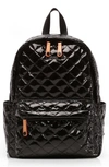 Mz Wallace Small Metro Backpack In Black Lacquer