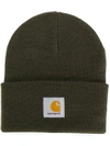 Carhartt Watch Beanie Hat Khaki In Green