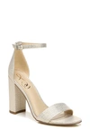 Sam Edelman Yaro Ankle Strap Block Heel Sandals In Pearl Ivory