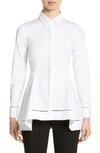 LELA ROSE PEPLUM SHIRT,R182804