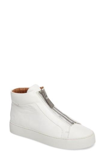 frye leather high top sneakers