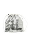 PACO RABANNE REVERSIBLE BUCKET BAG,16A1502OL1MESSI SILVER