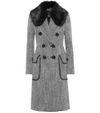 DOLCE & GABBANA Fur-trimmed wool coat