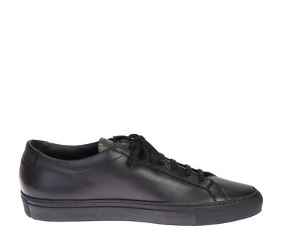 Common Projects Leather Low Top Trainers In Black