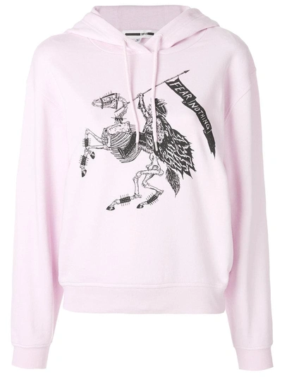 Mcq By Alexander Mcqueen Fear Nothing Cotton Hoodie In Photocopy Pink